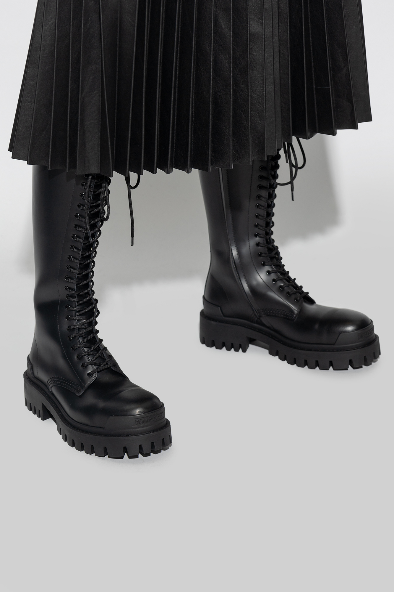 Balenciaga strike discount lace-up boots